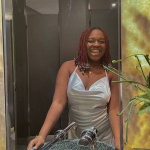 (1) Silk Cowl Neck dress